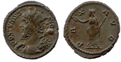 POSTUME (260-269) 


Antoninien de billon frappe à Cologne en 268. (Son buste radié...