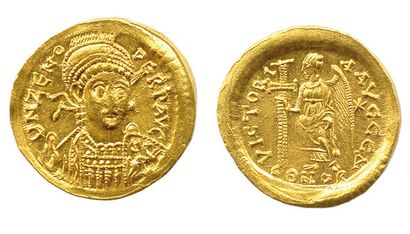 ZÉNON (474-491) 


Solidus (sou d’or) frappé à Constantinople (1ère officine).


(Son...