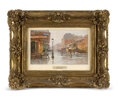 Eugène GALIEN-LALOUE (1854-1941) 

Inondation rue de Bercy

Gouache sur papier signé...