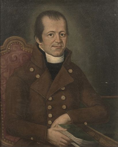 Ecole française vers 1810-1820 

Portrait d’homme

Huile sur toile

77 x 61 cm