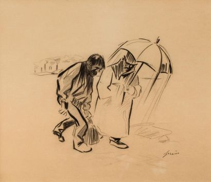 null Jean-Louis FORAIN (1852-1931)

Sous la pluie

Fusain signé en bas à droite

24,5...