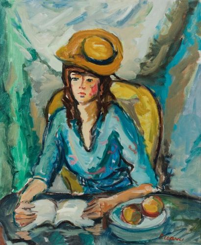 null Pierre CORNU (1895-1996)

Jeune fille au chapeau

Huile sur toile signée en...
