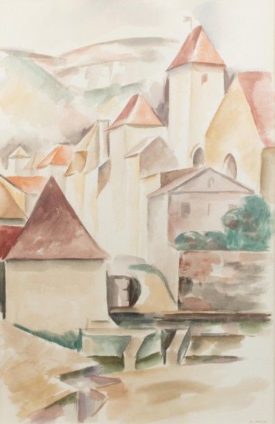 null André LHOTE (1885-1962)

Vue d'un village près des Pyrénées, vers 1920-1921

Crayon...