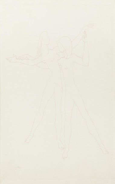 null Joseph CSAKY (1888-1971)

Couple dansant, 56

Crayon de couleur sur papier,...