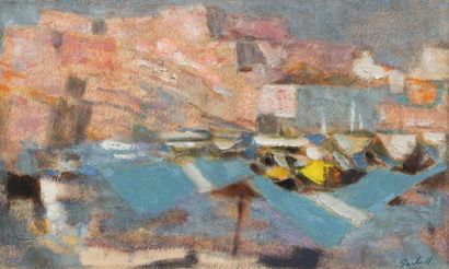 null Alexandre Sacha GARBELL (1903-1970) 

Vue d'un port

Gouache et pastel sur papier,...