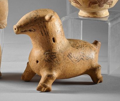 null TAPIR? SIFFLET en ceramique a rehauts de geometries noires
CHIRIQUI 850 - 1500...