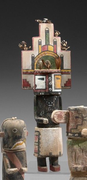 null KACHINA HEMIS Cottonwood, pigments, plumes
Hopi, Arizona, Sud Ouest des Etats...