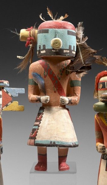 null KACHINA TASAP Bois, pigments, crin, plumes
Hopi, Arizona, Sud Ouest des Etats...