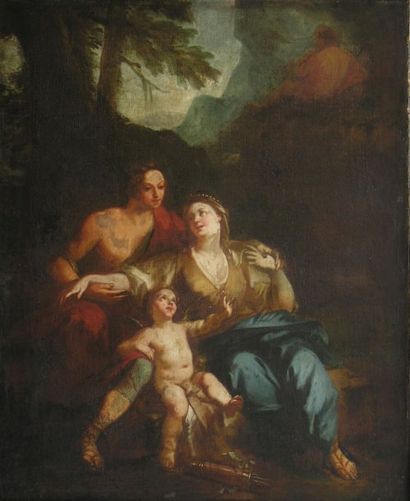CAZES Pierre-Jacques, attribué à (1676-1754) Vénus et Adonis dans un paysage Toile...