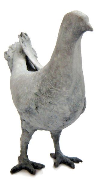 CROSBY Dido (née en 1961) Hen le pigeon Bronze signé et numéroté 3/12. Bronze Age...