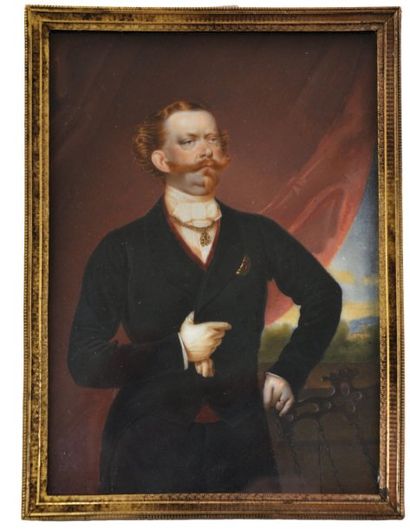GANDOLFI Luigi (Turin 1810 - 1869) Portrait du Prince de Piémont, futur Victor Emmanuel...