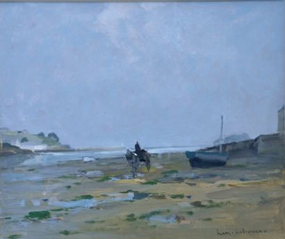 Henry Maurice CAHOURS (1889-1974) Les fenaisons Aquarelle 14,5 x 19,5 cm