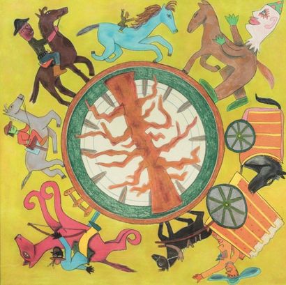 null William WILSON (Né en 1952)

La ronde de chevaux

Pastel sur papier

148,5 x...