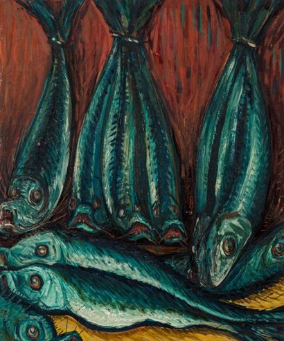 null Alphonse QUIZET (1885-1955)

Les poissons, 1947

Huile sur panneau. 

54 x 46...