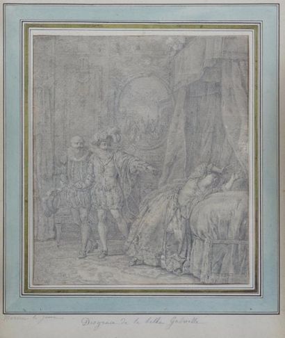 Jean-Michel Moreau, dit Moreau le Jeune (1741-1814) 
Disgrâce de la belle Gabrielle...