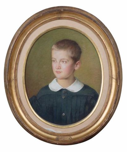 ECOLE FRANCAISE DU XIXème siècle 
Portrait du prince Philippe de Bourbon Bragance...