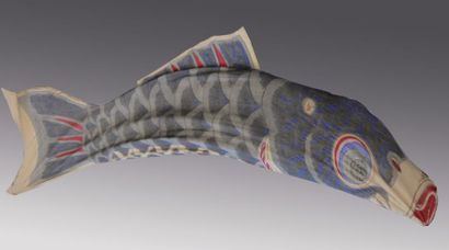 null Koinobori (Banderole de carpe) - Japon
Coton naturel peint - Longueur: 500 cm...