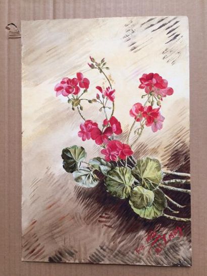 null Rose WILD (1872-1904)
Etudes de fleurs
Cinq dessins au crayon, encre de Chine...