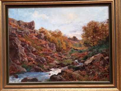 null Louis Charles WÜHRER (XIXe-XXe siècle)

Paysage de rivière à Crozant, 1901

Huile...