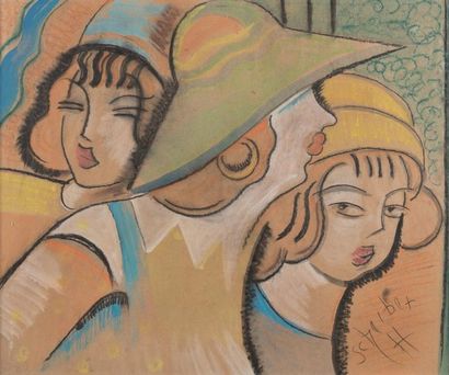null Hugo SCHEIBER (1873-1950)

Les trois amies

Pastel, gouache et aquarelle sur...