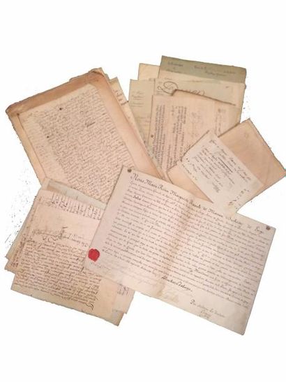 null HISTOIRE, documents divers, lettres autographes ou signées, manuscrits des XVIIe,...