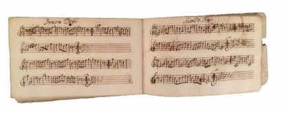 null CHASSE À COURRE. Manuscrit musical du XVIIIe siècle. 52 pages, le reste en blanc,...