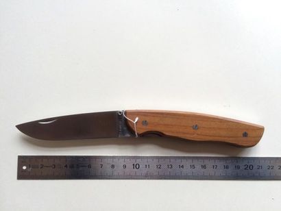 null Couttier Charles, couteau zen, tout usage, Pliant 12 cm, grande lame 9 cm, acier...
