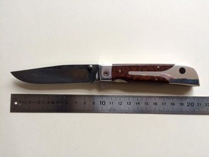 null Lataste, « Le Bécassier », couteau liner-lock 11 cm, lame brut de forge, acier...