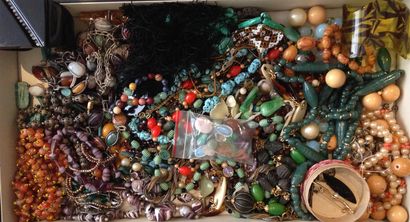 null BIJ001 - Important LOT de bijoux fantaisie (colliers, bracelets, pendentifs...