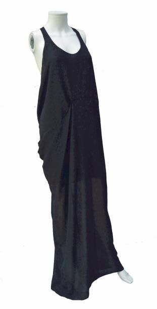 null ACNE: Robe longue en crêpe noir, taille S, Années 2000