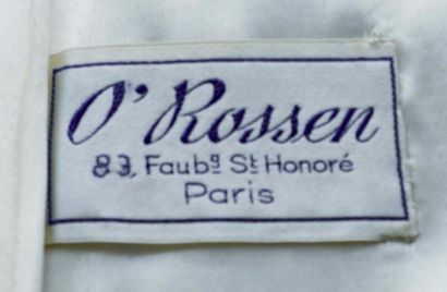 null GENEVIEVE O'ROSSEN, 83 Faubourg Saint Honoré, Paris : TAILLEUR du SOIR en soie...