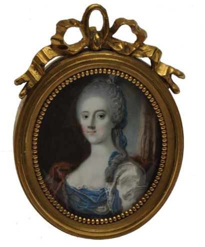 Attribué à Johann LAMPI (Romeno 1751 - Vienne 1830) Portrait de dame de qualité en...