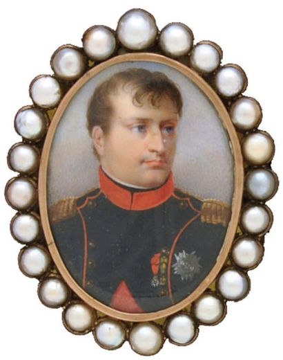 ÉCOLE de Louis François AUBRY (Paris 1767 - Paris 1851) Portrait de Napoléon Ier...