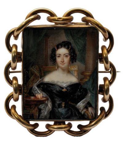 (J.) LECOURT (Actif à Versailles au XIX° siècle) Jeune femme assise en robe noire...