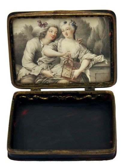 Karl Gutav KLINGSTEDT (Riga 1657 - Paris 1734) Allégorie de la vertu Miniature sur...
