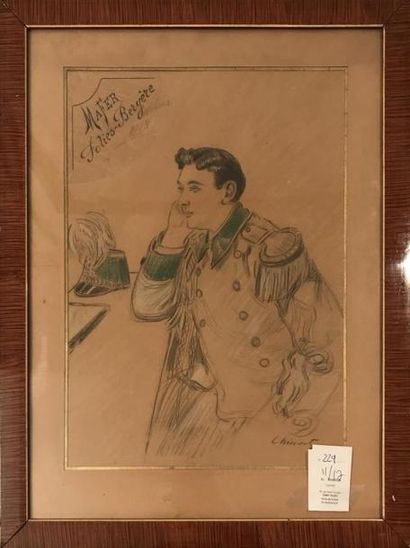 null MINARTZ (Tony). 1873-1944. Mafer des Folies-Bergères. Portait original en " Trouffion ",...