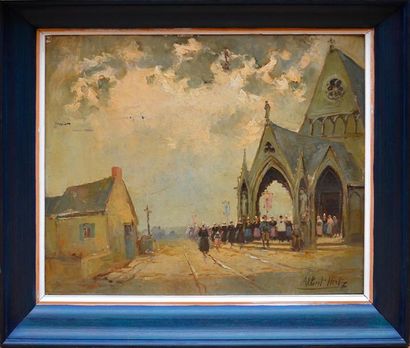 Albert HIRTZ (XIXème-XXème siècle) Procession Bretonne à la sortie de l'Eglise


Huile...