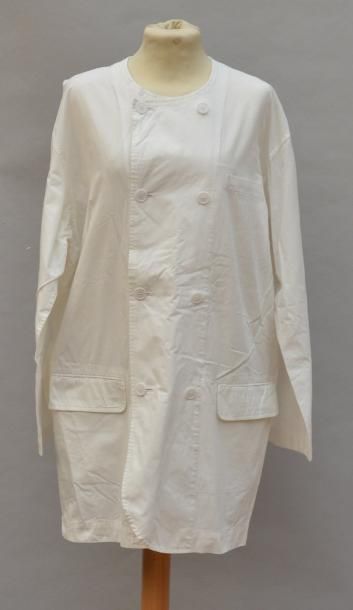 null ROBE DE CHAMBRE COMME DES GARCONS: Veste en coton blanc 