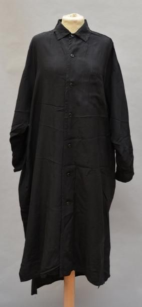 null ROBE DE CHAMBRE COMME DES GARCONS: Robe chemise noire 