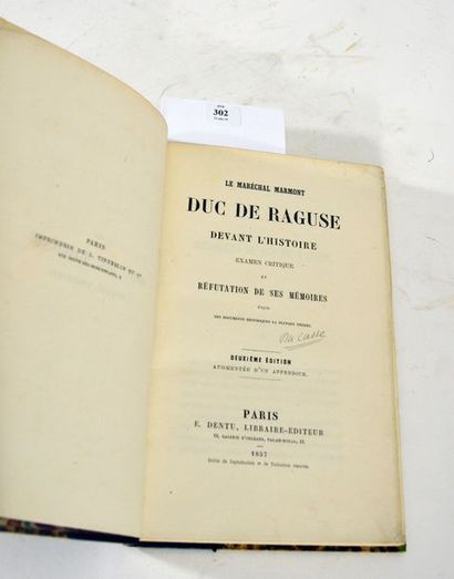 Maréchal MARMONT duc de RAGUSE, Mémoires de 1792 à 1841, imprimés sur le manuscrit...