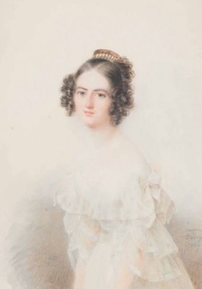Marie-Rose Eugénie ISABEY (1814-1861) Madame Emmanuel Gonse, née Louise Courtin,...