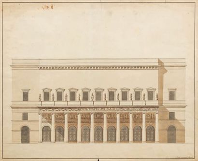 Etienne-Chérubin Leconte (1760/62?-1818), début du XIXe siècle Deux plans en couleurs...