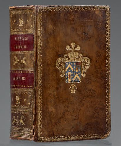 null Almanach impérial, Paris, Testu, 1813.
In-8°, reliure en veau marbré, plats...