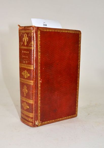 null Almanach royal, Paris, 1821.
In-8°, reliure d'époque en maroquin rouge à longs...