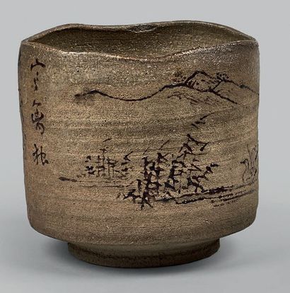 JAPON, Fours de Karatsu - Epoque EDO (1603 - 1868), XIXe siècle Bol à thé (chawan)...