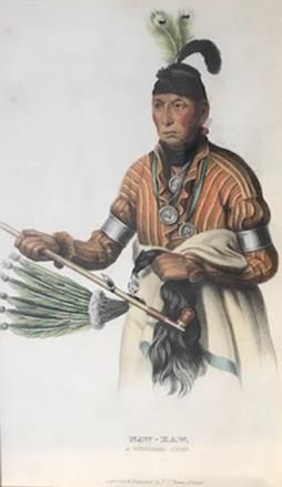 null John T. BOWEN (1801-c.1856)
Naw-Kaw, a winnebago chief 
Lithographie en couleurs...