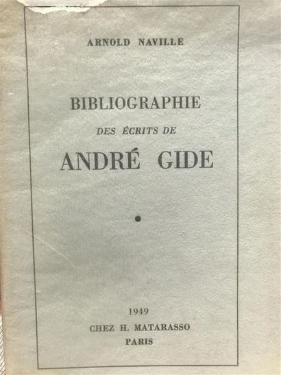 null NAVILLE (Arnold). Bibliographie des Ecrits d'André Gide. Paris, Matarasso, 1949 ;...