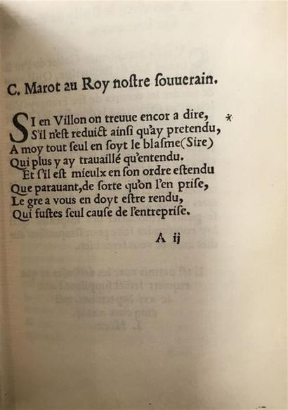 null VILLON (François). Les Oeuvres, [XXème siècle], Paris, Galiot du Pré [1533]...