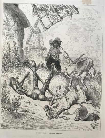 null CERVANTES (M. de). Don Quichotte avec les dessins de Gustave Doré, Paris, Hachette,...