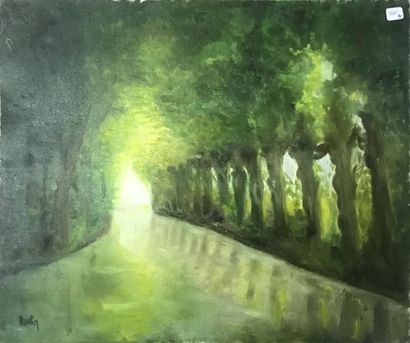 null MARIE-MADELEINE DE RASKY (1897-1982)
Chemin dans la forêt
Huile sur toile signée...
